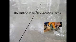 DIY cutting concrete expansion joints