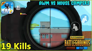 AWM vs Insane House Campers | PUBG MOBILE LITE Solo vs Squad Gameplay