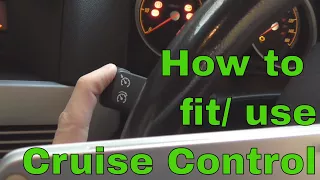 How to Install/Activate Cruise Control