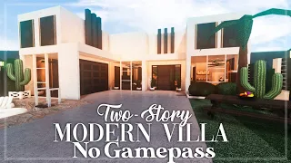 No Gamepass Two-Story Modern Mini Family Villa I Bloxburg Speedbuild and Tour - iTapixca Builds