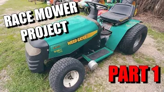 How to build a racing mower part 1 lower the front end