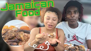 TRYING JAMAICAN FOOD FOR THE FIRST TIME! | Jerk Chicken + Ox Tails & More