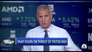 Shares of SNAP Soaring as TikTok faces a U.S. Ban | Guy Adami on CNBC's Fast Money