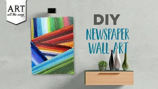 DIY Newspaper Wall Art | Best out of waste | Wall Decor