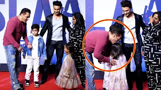 Salman Khan Cute Moments With भांजी Ayat Sharma at Ruslaan Premiere