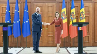 Michel: EU ist "voll und ganz solidarisch" mit Moldau | AFP