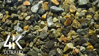 RIVER ROCKS - (8 Hours) Nature Sounds of Water for Destress, Insomnia, Study, Relaxation - 4K Video