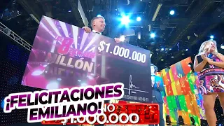 ¡CÓMO NO SEGUIR! Emiliano ganó 1 millón de pesos en #Los8EscalonesDelMillón y va por más