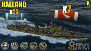 Halland 7 Kills & 182k Damage | World of Warships Gameplay