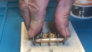 Part 3 Building a brass slot car chassis Soldering axle and axle bushings to motor bracket