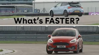 Ford Fiesta ST vs Hyundai i20 N HOT LAPS - head-to-head on circuit