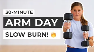 Live 30-Minute Upper Body Push Workout (Slow Burn)