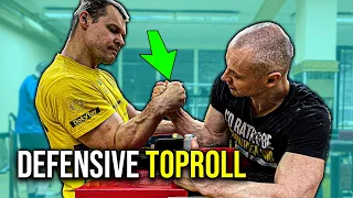 Defensive Toproll Techniques in Arm Wrestling: Expert Guidance by Janis Amolins