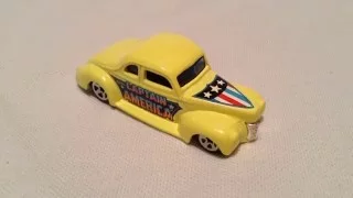 Hot Wheels 1940 Ford Coupe (Walmart Exclusive 75th Anniversary of Marvel Captain America Edition)