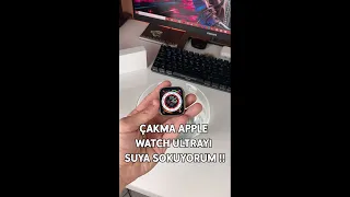 ÇAKMA APPLE WATCH ULTRAYI SUYA SOKTUM 😱 ÇALIŞTI MI ? 🤔 H10 ULTRA SU TESTİ #shorts