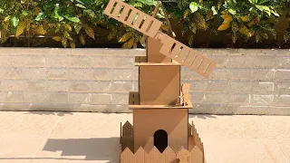 How to make Solar Windmill Cabin Cardboard @MiniatureGear69