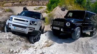 What is the difference between the passing force of Land Rover Defender and Mercedes-Benz Big G