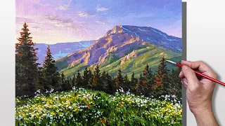 Acrylic Painting Sunrise Valley - Correa Art