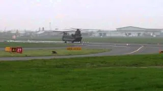 Chinook departing Gloucestershire Airport