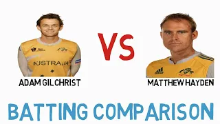 Adam Gilchrist VS Matthew Hayden Batting Comparison 2020 (ODI, Test and T20)