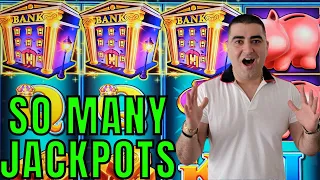 NON STOP JACKPOTS On High Limit Piggy Bankin Slot