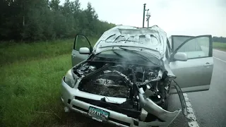 Car Totaled From Hitting a Deer!