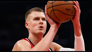 Kristaps Porzingis’ first basket as a member of the Washington Wizards: