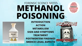 Methanol poisoning | Toxicology | Notes | UGC NET forensic science