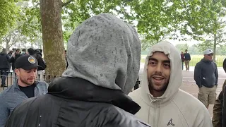 Israeli and a Muslim Fight Speakers  corner UK   15/5/2022