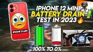 IPHONE 12 MINI BATTERY DRAIN TEST IN 2023🔥•100% TO 0% BATTERY DRAIN TEST•IPHONE 12 MINI REVIEW 2023