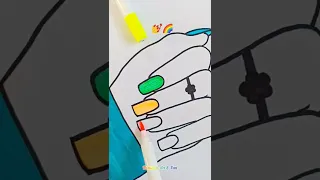 Satisfying Art 💅🌈Nail Painting #art #shorts #artwork #satisfying #painting