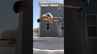 Learn How to Backflip On the Trampoline - 1Minute - Method 1 #Shorts