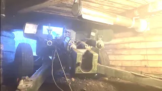 Use of the Russian MT-12 Rapier cannon in Ukraine from an underground shelter