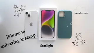 UNBOXING  iPhone 14 Starlight & SETUP