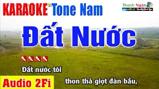 ĐẤT NƯỚC Karaoke Tone Nam | Âm Thanh Tách Nhạc 2Fi - Nhạc Sống Thanh Ngân