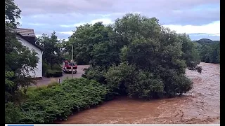 Ahrweiler: Auf der Ahrtorbrücke am Flutabend (14.Juli 2021)