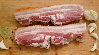 Pork belly is tastier than meat! A very tasty and simple recipe of bacon in the oven!