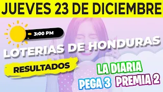 Sorteo 3PM Loto Honduras, La Diaria, Pega 3, Premia 2, Jueves 23 de Diciembre del 2021 | Ganador 😱🤑💰