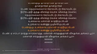 Samba Natthu | Cheran Pandian | Soundaryan | synchronized Tamil lyrics song