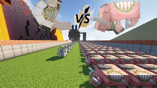 Iron Golems VS Zoglins in Minecraft #minecraft #duel #fight