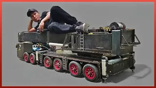 Man Builds Hydraulic RC Crane at Scale   Start to Finish