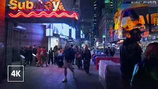 NEW YORK Night Walk: Times Square, Walking Tour