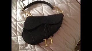 What fits inside a vintage Christian dior saddle bag & double saddle handbag  great comparison