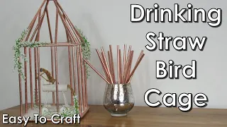 How to make a Decorative Bird Cage with Drinking Straws | Home Decor