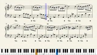 Johann Sebastian Bach "G Minor" Video Score Easy Piano (arr. by Free MusicKey)