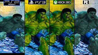 The Incredible Hulk  [ PC vs Ps3 vs Ps2 vs Xbox360 ]  Graphics Comparison