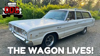 We're Growing Our Own Revival Projects... 1966 Dodge Coronet Station Wagon Freed From The Bushes