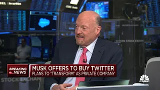 Twitter's board has 'no choice' but to reject Elon Musk's offer: Jim Cramer