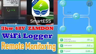 WIFI LOGGER | 3kw 48Volts | ZAMDON hybrid Solar Power Inverter | Configuration | Remote Monitor