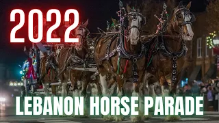 2022 Lebanon Ohio Horse Drawn Carriage Night Parade in 4K High Quality Resolution